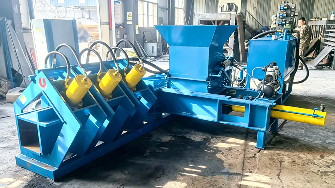 Prensa briquetadora de turba de coco automática de 5kg con cilindro neumático asistido y molde de acero de alta aleación
