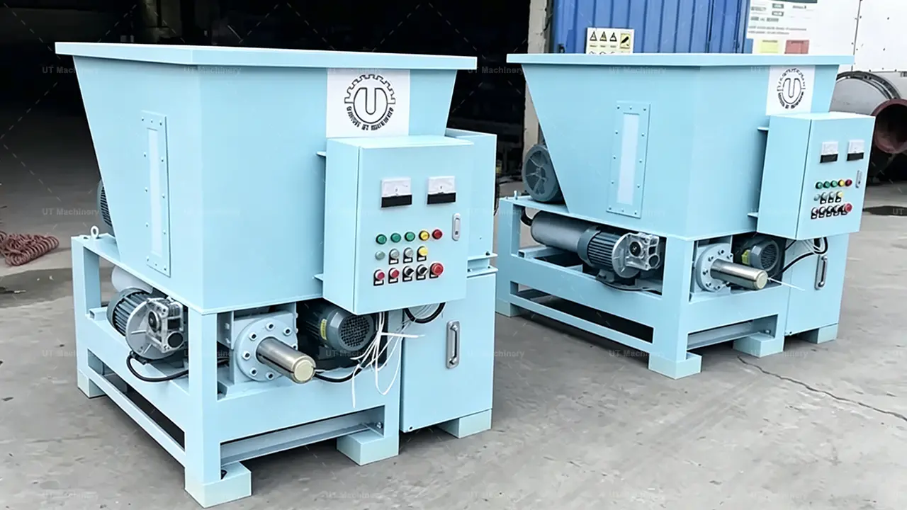 Dos unidades de máquinas briquetadoras hidráulicas de biomasa para la producción industrial de energía a partir de residuos (Waste-to-Energy).