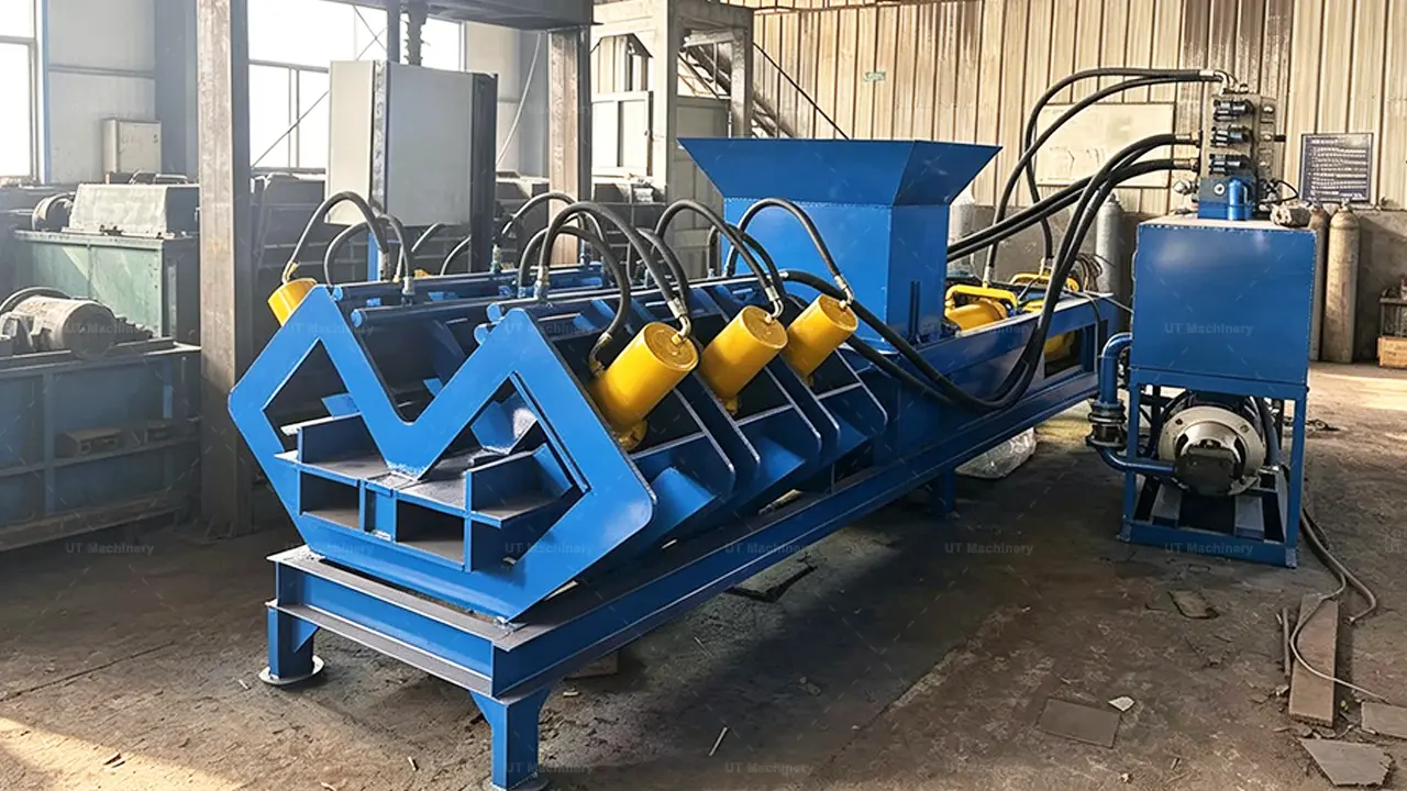Estructura de alta resistencia de la prensa hidráulica para briquetas de madera con control PLC